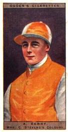 1927 Ogden's Jockeys and Owners' Colours #7 Alfred Berry Front
